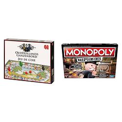 Foto van Spellenbundel - 2 stuks - ganzenbord & monopoly valsspelerseditie