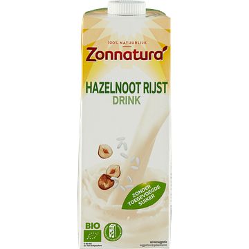 Foto van Zonnatura bio hazelnoot rijst drink 1l bij jumbo