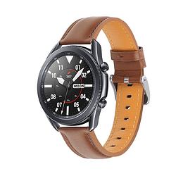 Foto van Bandje klassiek leer bruin geschikt voor samsung galaxy watch 45-46mm en gear s3