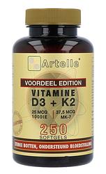 Foto van Artelle vitamine d3 & k2 softgels