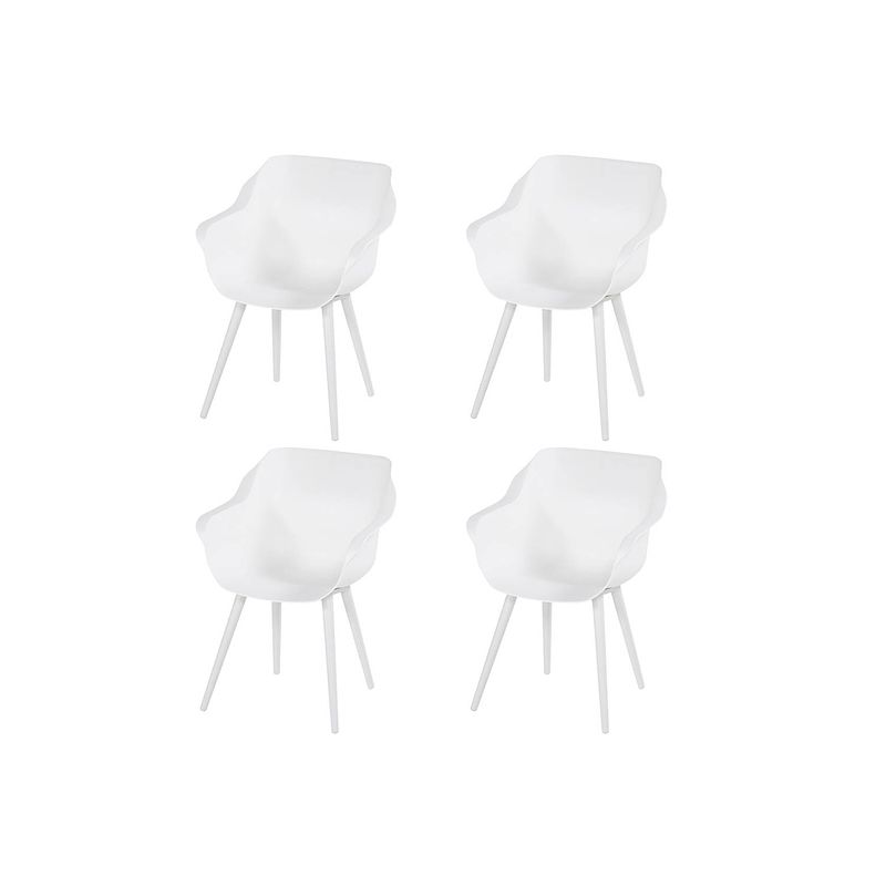 Foto van Hartman sophie studio dining armstoel - white - set van 4