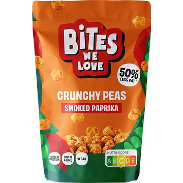 Foto van Biteswelove crunchy peas smoked paprika 100g bij jumbo