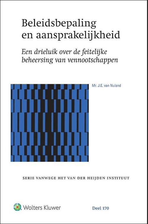 Foto van Beleidsbepaling en aansprakelijkheid - paperback (9789013162301)