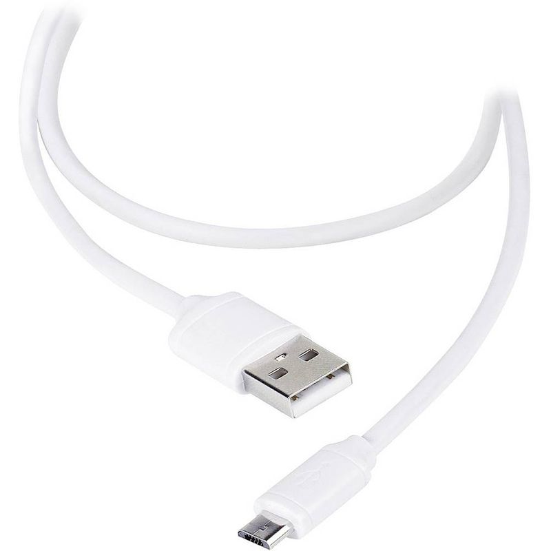 Foto van Vivanco usb-kabel usb 2.0 usb-a stekker, usb-micro-b stekker 1.20 m wit 36252