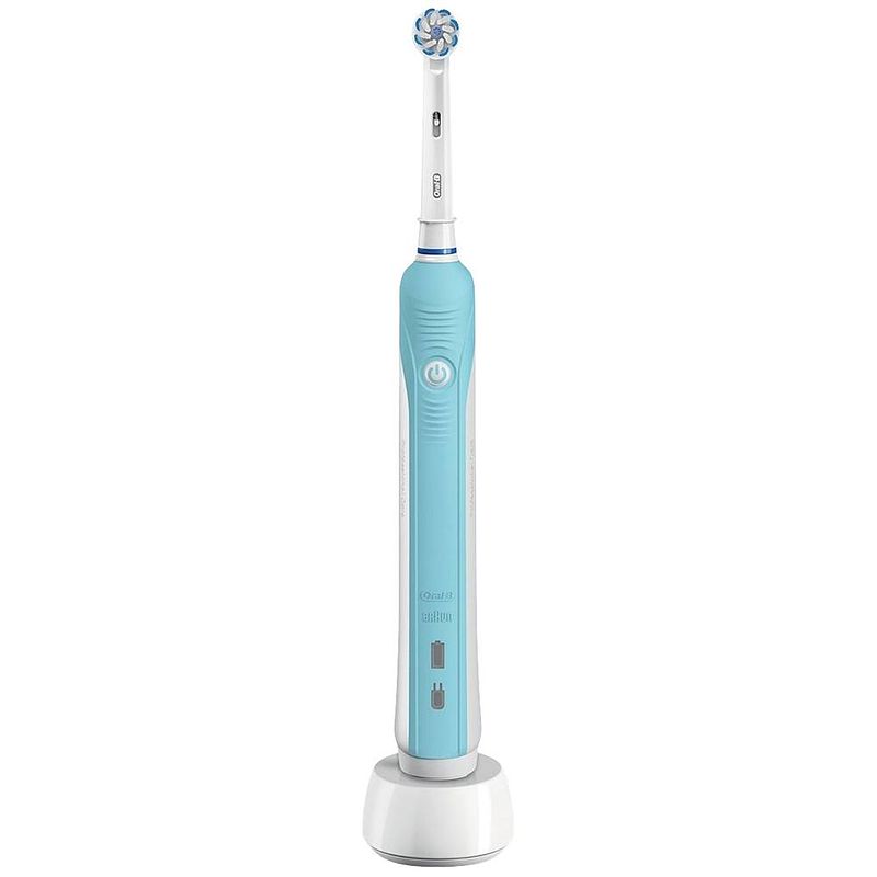 Foto van Oral-b pro 500 sensi ultrathin d16.513.1u 91744213 elektrische tandenborstel mint, wit