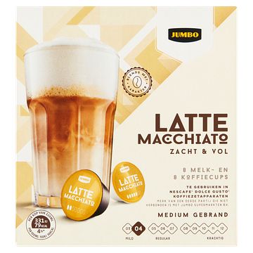 Foto van Jumbo latte macchiato dolce gusto compatibles 16 cups