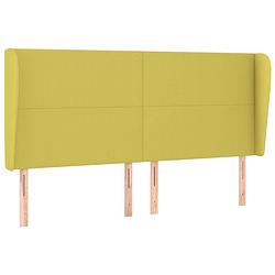 Foto van The living store hoofdbord - klassiek trendy - 203 x 23 x 118/128 cm - kleur- groen