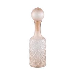 Foto van Ptmd cianna brown frosted glass bottle round with bal m