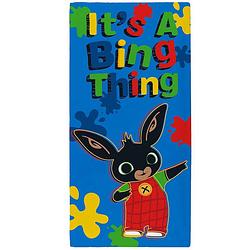Foto van Bing bunny strandlaken bing thing - 70 x 140 cm - blauw