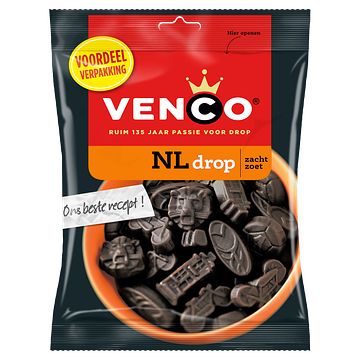 Foto van Venco nl drop zacht zoet voordeelverpakking 425g bij jumbo