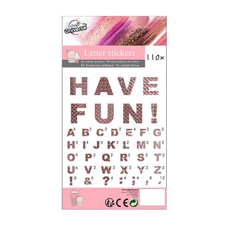 Foto van W&o stickers letters junior 22,8 cm papier paars 110 stuks