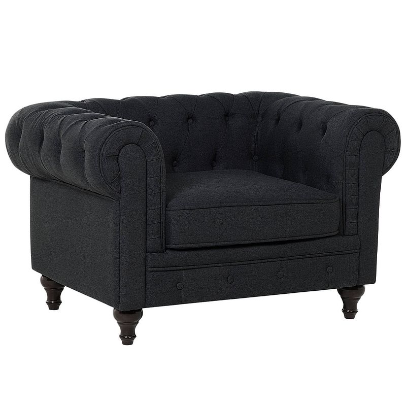 Foto van Beliani chesterfield fauteuil polyester 75 x 110 cm