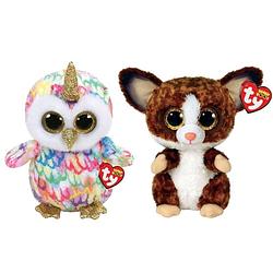 Foto van Ty - knuffel - beanie buddy - enchanted owl & baby galago