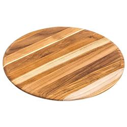 Foto van Teakhaus elegant collection - serveerplank hout rond 33cm