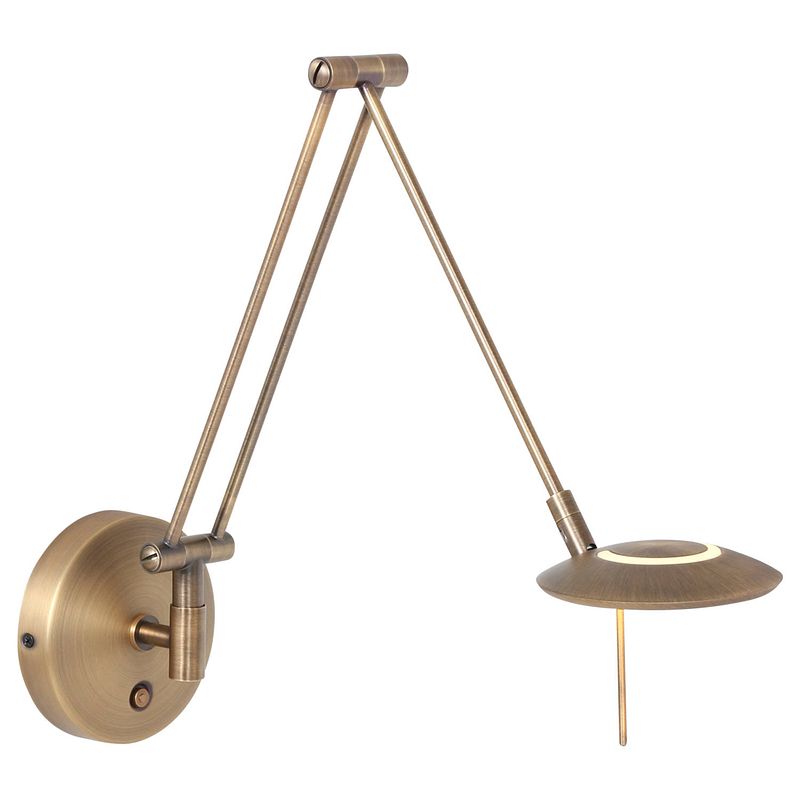 Foto van Klassieke wandlamp - steinhauer - kunststof - klassiek - led - l: 52cm - voor binnen - woonkamer - eetkamer - brons