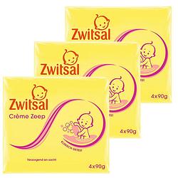 Foto van Zwitsal - creme zeep - 12 x 90g - voordeelpack