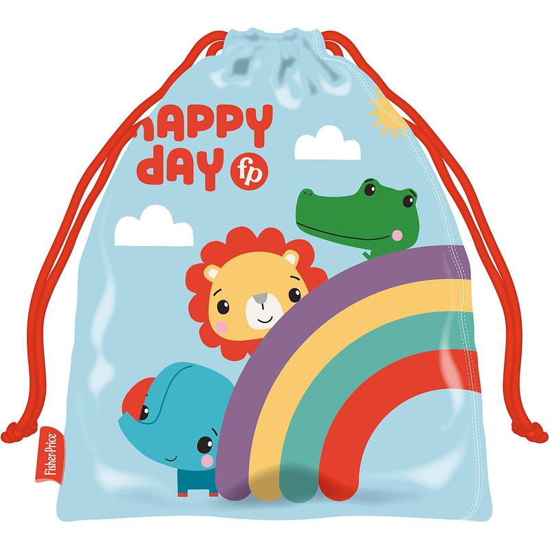 Foto van Fisher-price gymtas happy day junior 26,5 x 21,5 cm polyester