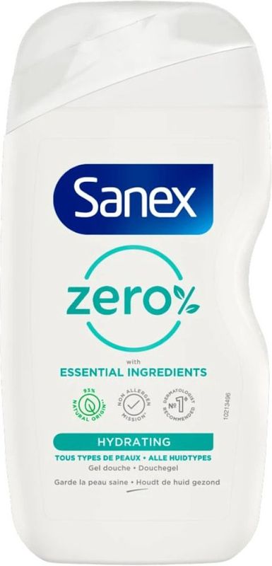 Foto van Zuiverende douchegel sanex zero% voor alle huidtypes {400ml} bij jumbo