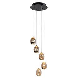 Foto van Infiori -ghlight - golden egg - hanglamp - led - 30 x 30 x 155cm - zwart