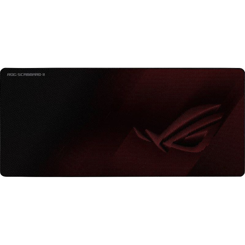 Foto van Asus rog scabbard ii gaming muismat stofdicht, spatwaterdicht zwart/rood (b x h x d) 400 x 3 x 900 mm