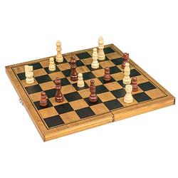 Foto van Professor puzzle houten schaakspel 29 x 29 cm