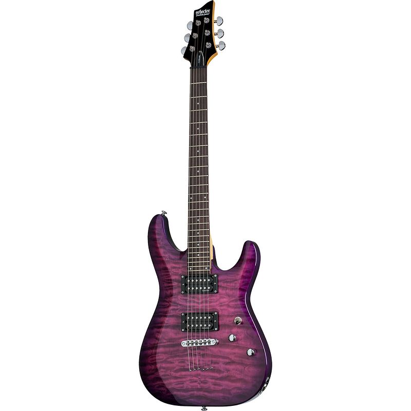 Foto van Schecter c-6 plus electric magenta elektrische gitaar