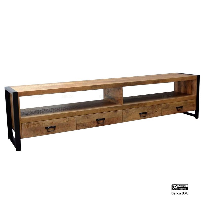 Foto van Benoa britt 4 drawer tv cabinet 220 cm