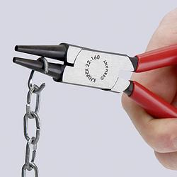 Foto van Knipex 22 01 125 elektronica en fijnmechanica rondbektang recht 125 mm