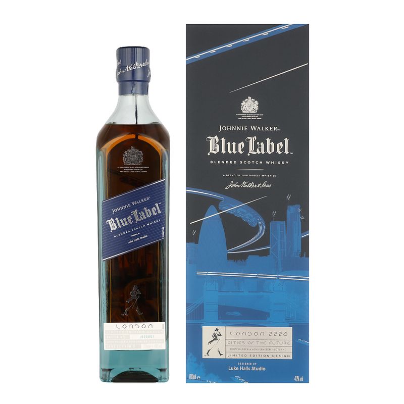 Foto van Johnnie walker blue label city series london 70cl whisky + giftbox