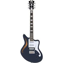 Foto van D'sangelico premier bedford sh navy blue semi-akoestische gitaar met gigbag