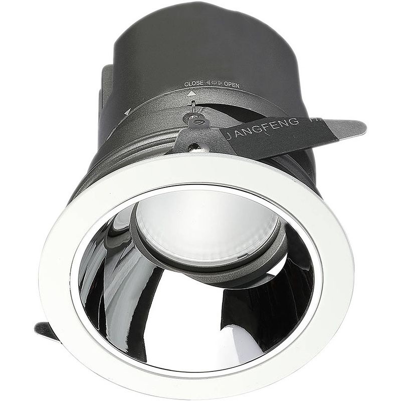 Foto van V-tac plafondspot vt-2907 led 6w 3000k 400 lm rond grijs/wit