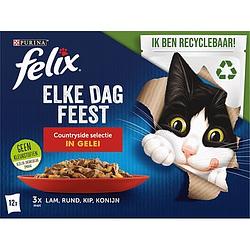 Foto van Felix® elke dag feest countryside selectie in gelei kattenvoer 12 x 85g bij jumbo