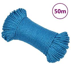 Foto van Vidaxl werktouw 6 mm 50 m polypropeen blauw