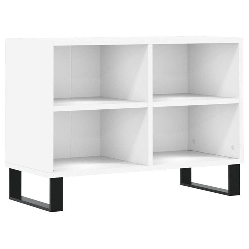 Foto van The living store tv-meubel v1 - tv-kast 4-vaks - 69.5 x 30 x 50 cm - bewerkt hout en ijzer