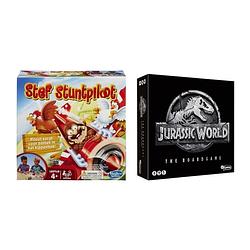 Foto van Spellenbundel - 2 stuks - stef stuntpiloot & jurassic world the boardgame