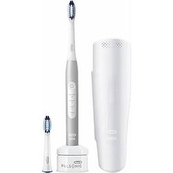 Foto van Oral-b pulsonic slim 4200 elektrische tandenborstel zilver/wit