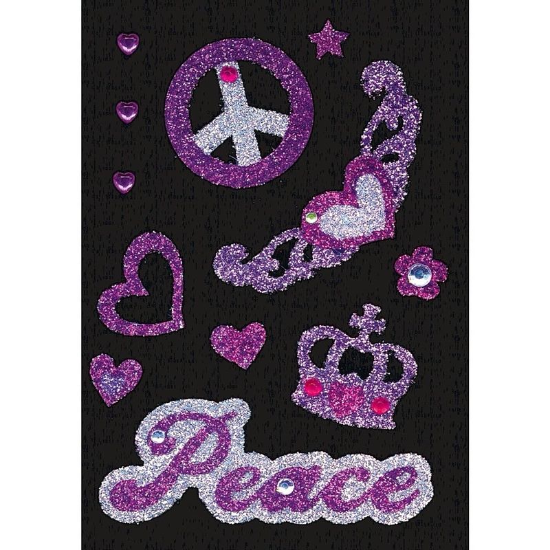 Foto van Stickers peace met strass steentjes - stickers