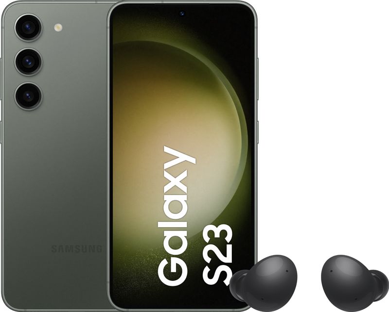 Foto van Samsung galaxy s23 128gb groen 5g + galaxy buds 2 zwart