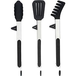 Foto van Kitchenlove vleestang - serveertang - keukentang - spaghettitang - pastatang - 30 cm - rvs & siliconen - zwart