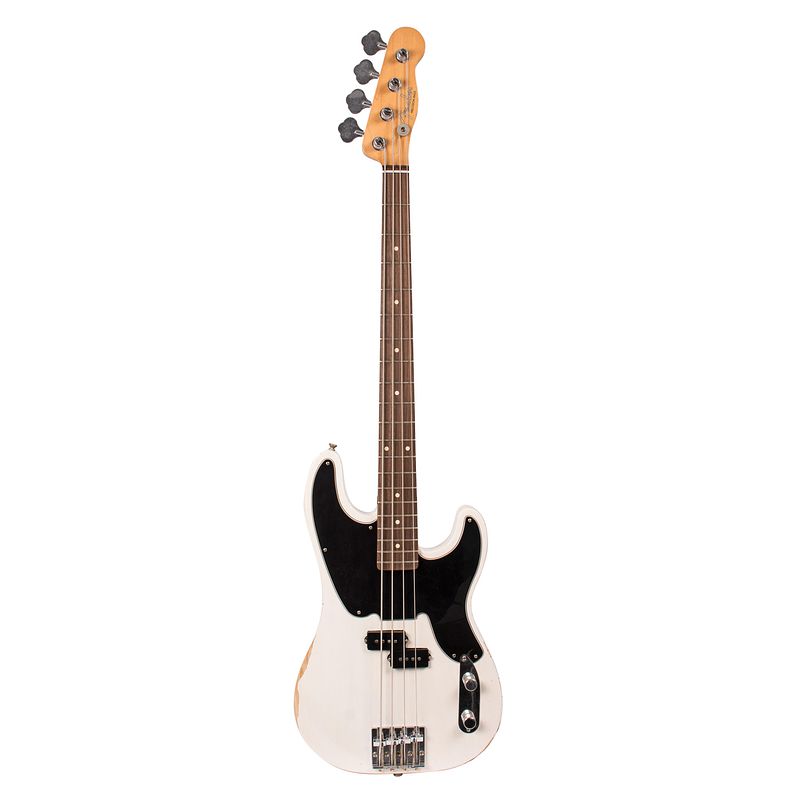 Foto van Fender mike dirnt road worn precision bass white blonde rw