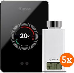 Foto van Bosch easycontrol ct200 zwart + 5x bosch easycontrol smart radiator thermostat rt10-rf