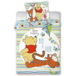 Foto van Disney winnie the pooh baby dekbedovertrek fly a kite - 100 x 135 cm - katoen