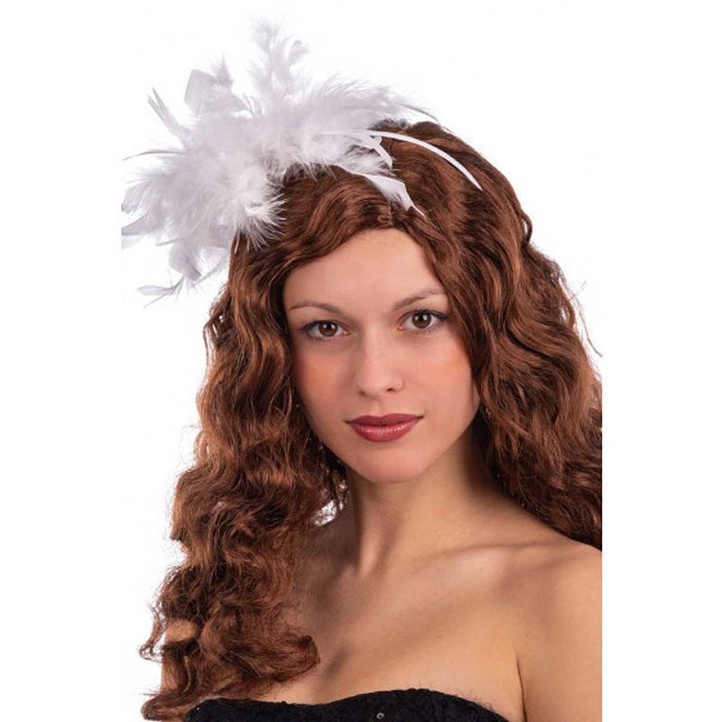 Foto van Carnival toys haarband feathers dames wit one-size