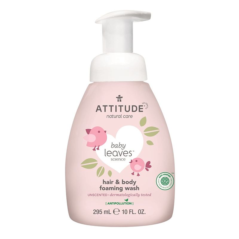 Foto van Attitude baby leaves 2-in-1 hair & body foaming wash