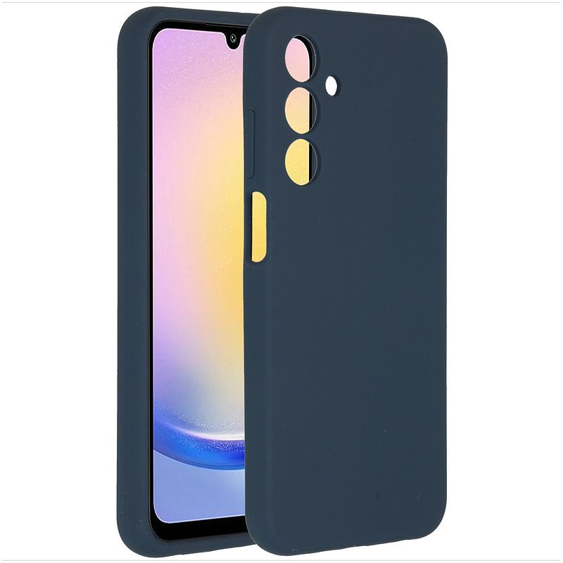 Foto van Accezz liquid silicone backcover samsung galaxy a25 telefoonhoesje blauw