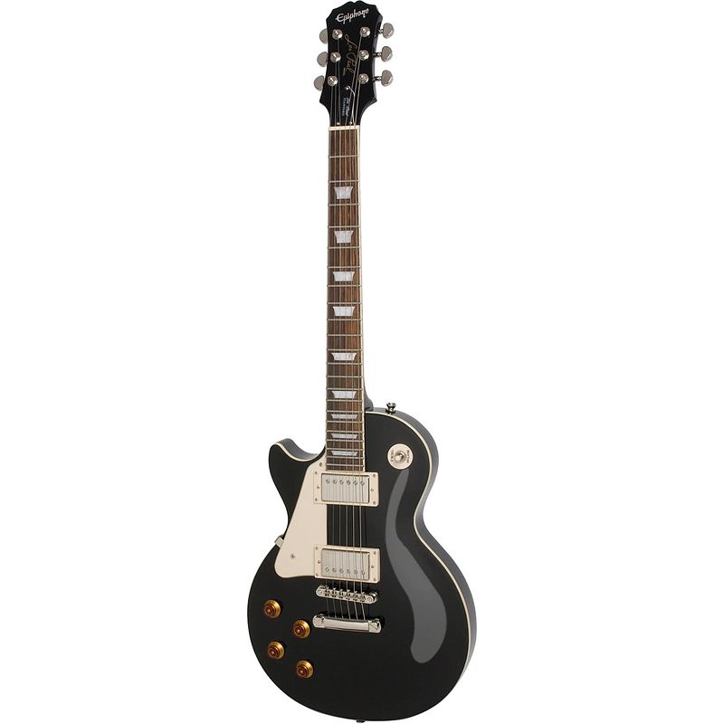 Foto van Epiphone les paul standard 's60s ebony lh linkshandige elektrische gitaar