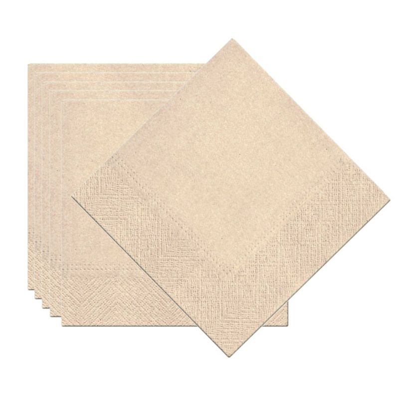 Foto van Chaks feest servetten taupe/beige - 20x - papiera - 33a x 33 cma - feestservetten