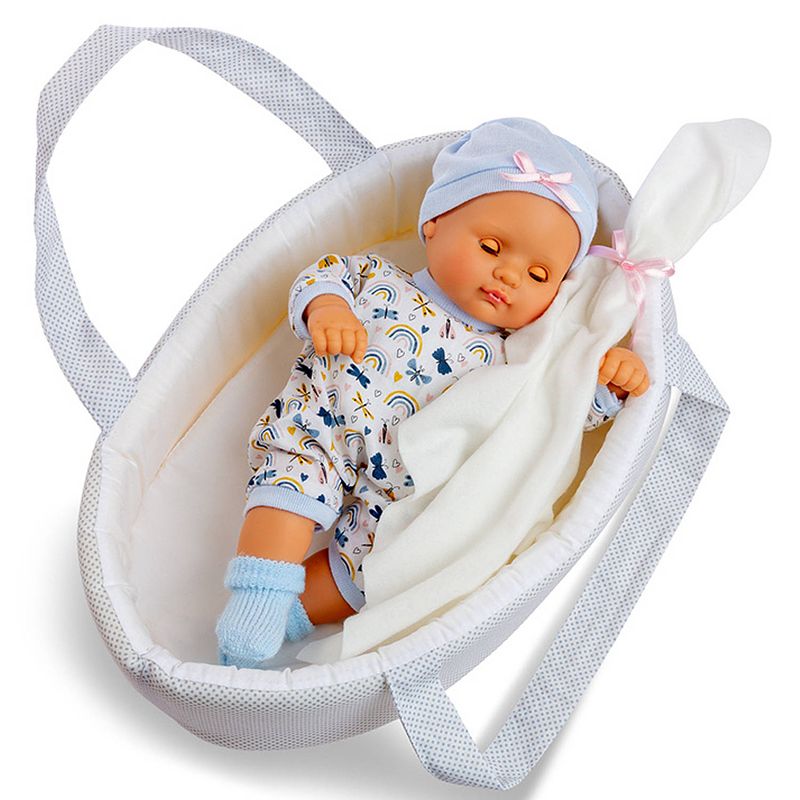 Foto van Berjuan babypop met accessoires junior 34 cm blauw 5-delig