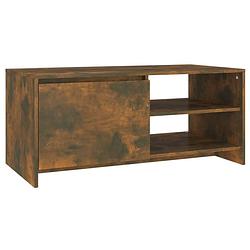 Foto van The living store banktafel - gerookt eiken - 102 x 50 x 45 cm - montage vereist