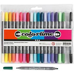 Foto van Packlinq colortime dubbelstift. extra kleuren. lijndikte 2.3+3.6 mm. 20 stuk/ 1 doos